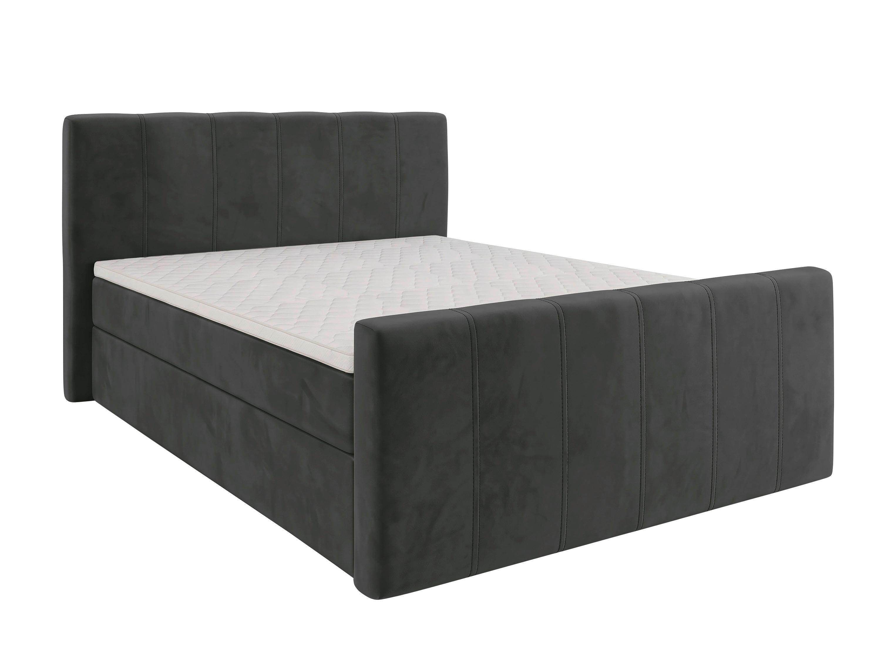 Boxbett Dana  Plus -Based- - Schwarz, Kunststoff/Textil (160/200cm) - Based