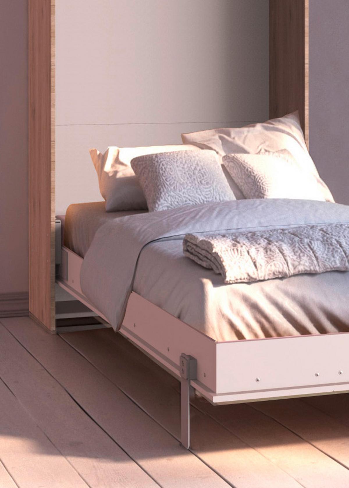 Klappbett Juist ca. 90x200 cm Weiß/Eiche - Eichefarben/Weiß, KONVENTIONELL, Holz/Holzwerkstoff (90/200cm) - MID.YOU