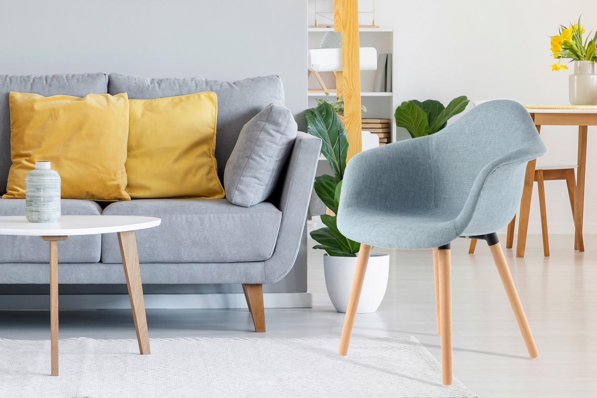 ARMLEHNSTUHL-SET WINSTON 325 - Blau, Design, Holz/Kunststoff (62/80.5/64cm) - Kayoom