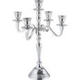 Kerzenhalter Nici in Silberfarben - Silberfarben, LIFESTYLE, Metall (22/22/30cm)