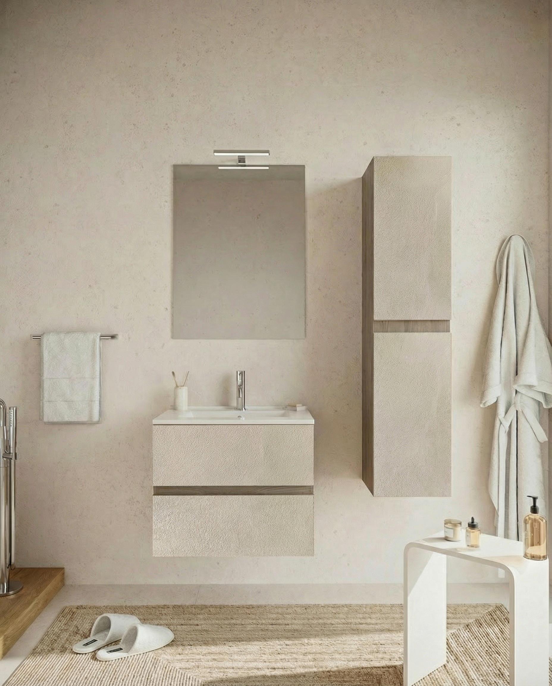 Element Ispod Umivaonika Easy - hrast sivi/krem, Moderno, drvni materijal (60/51/46cm)