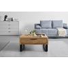 SOFFBORD EVEREST -EXKLUSIV- - svart/naturfärgad, Natur, metall/trä (80/80/40cm) - Mömax