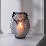 Windlicht Elea Ø/h ca. 18,8/23,8 cm - Hellgrau, MODERN, Glas (18,8/23,8cm) - Mömax modern living