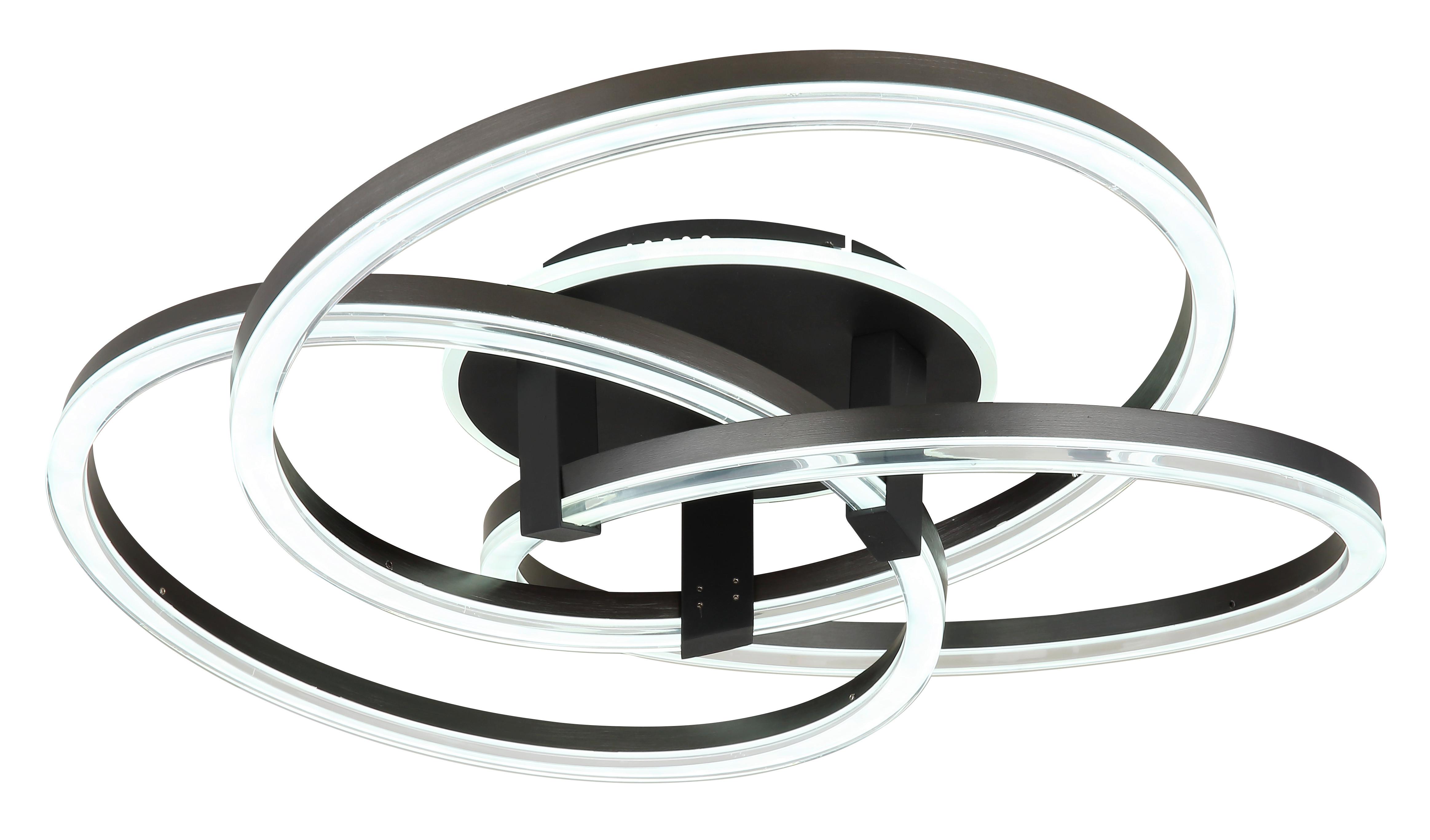 LED-DECKENLEUCHTE 67337-75 TRIS - Klar/Weiss, Design, Kunststoff/Metall (78/25cm) - Globo