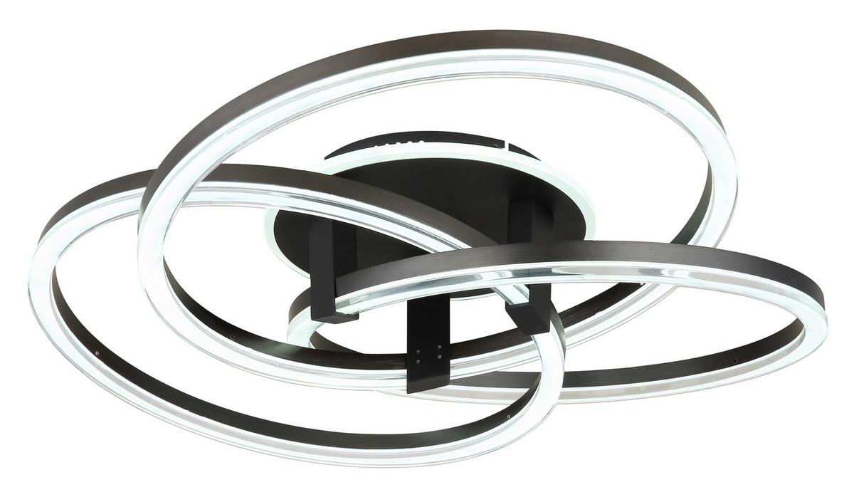 LED-DECKENLEUCHTE 67337-75 TRIS - Klar/Weiss, Design, Kunststoff/Metall (78/25cm) - Globo