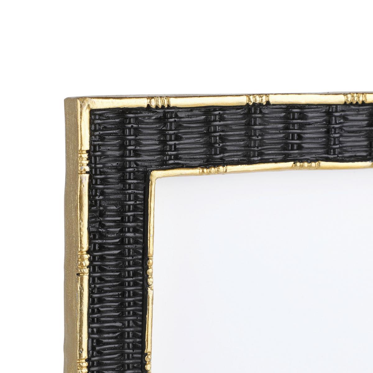Bilderrahmen Esashi Schwarz/Goldfarben ca. 17x21cm - Goldfarben/Schwarz, Trend, Glas/Kunststoff (16,8/2/21,5cm) - Eglo