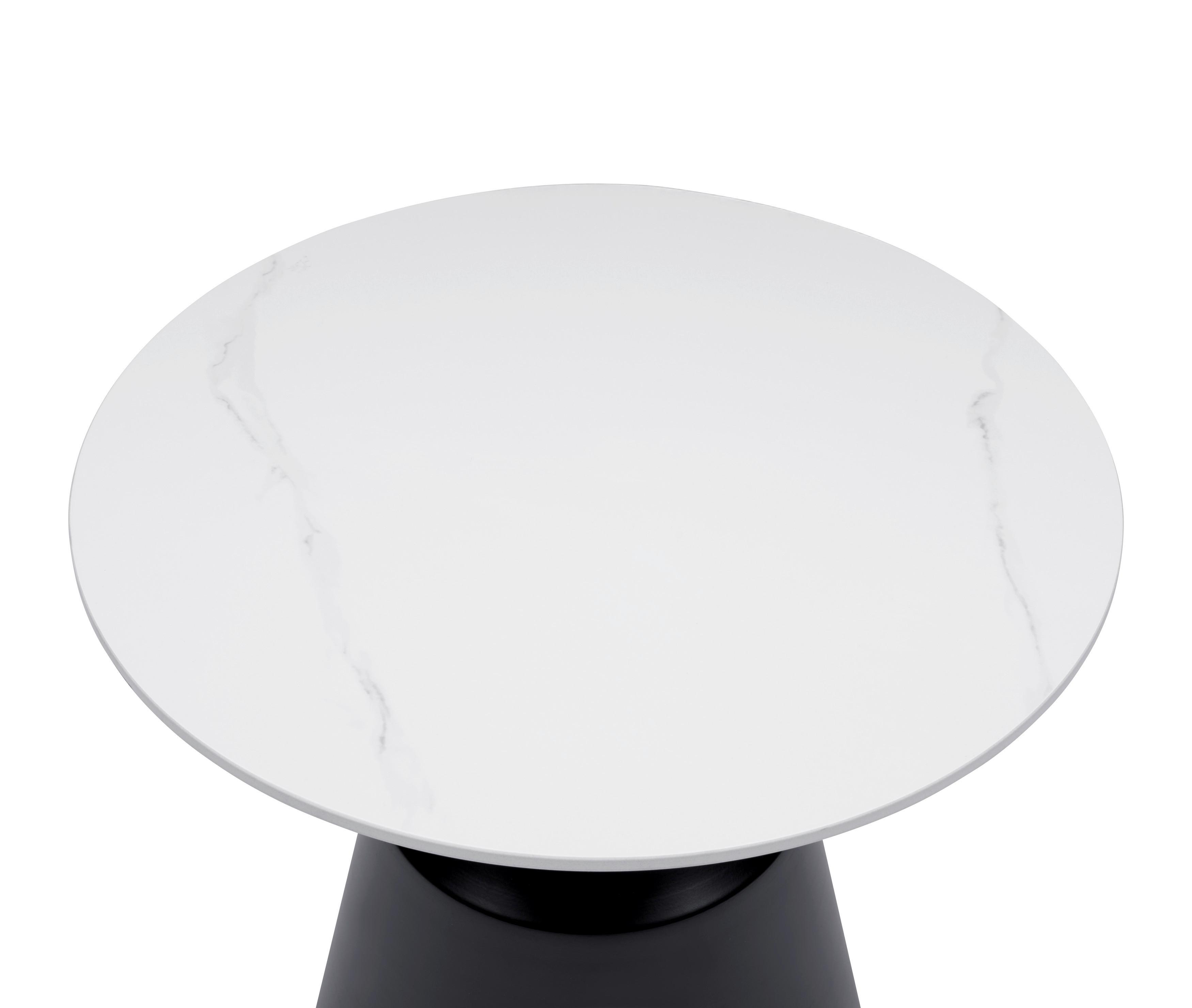 SOFFBORD NOAH - vit/svart, Modern, metall/keramik (70/50/70/50/43/48cm) - Mömax