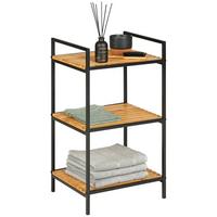étagère Naturfarben/Schwarz - Schwarz/Naturfarben, Modern, Naturmaterialien/Metall (39/70/32,5cm) - Mömax