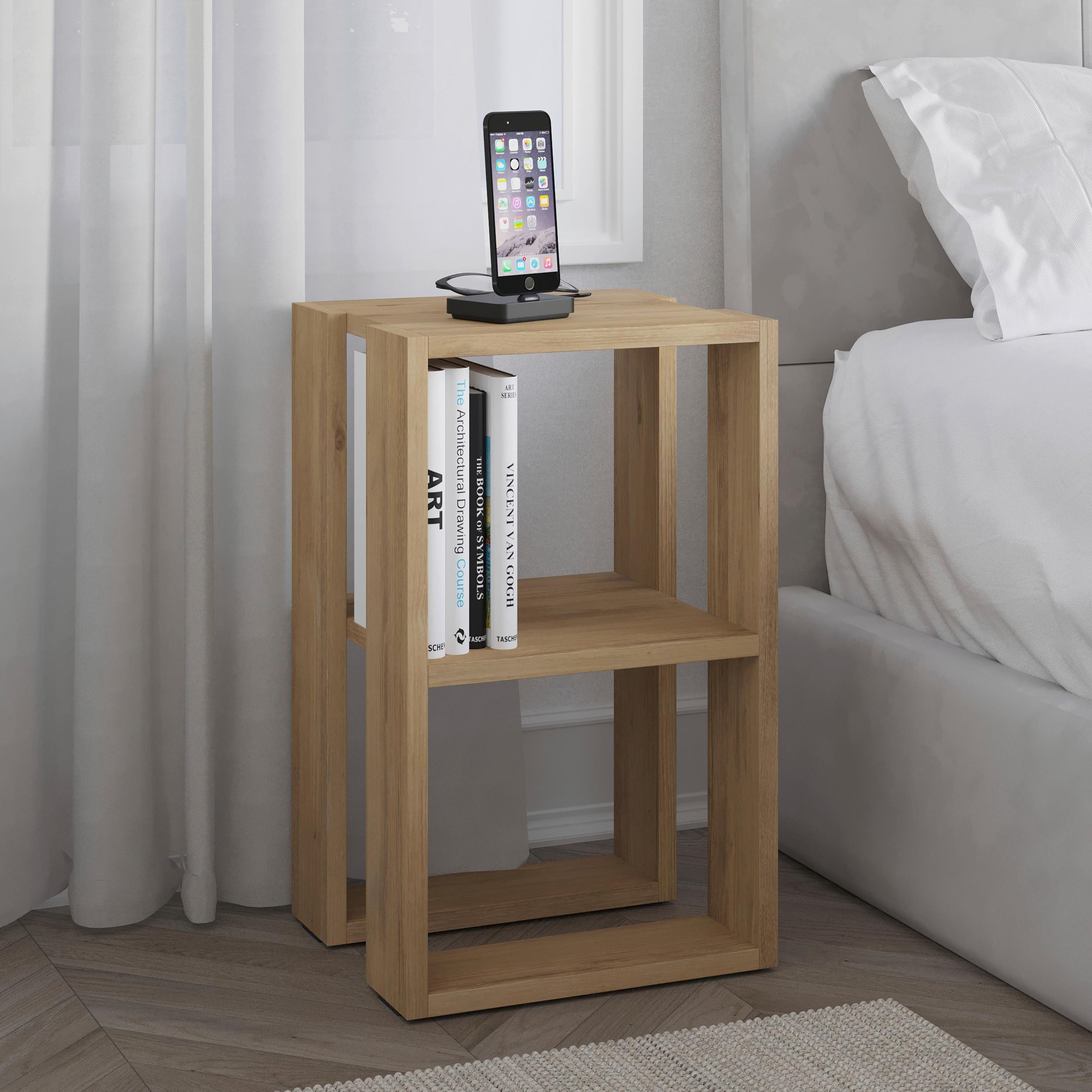 Nachttisch Lonie ca. 34x55x30 cm Eiche Hell - Eichefarben, Design, Holzwerkstoff (34/55/30cm) - Livetastic