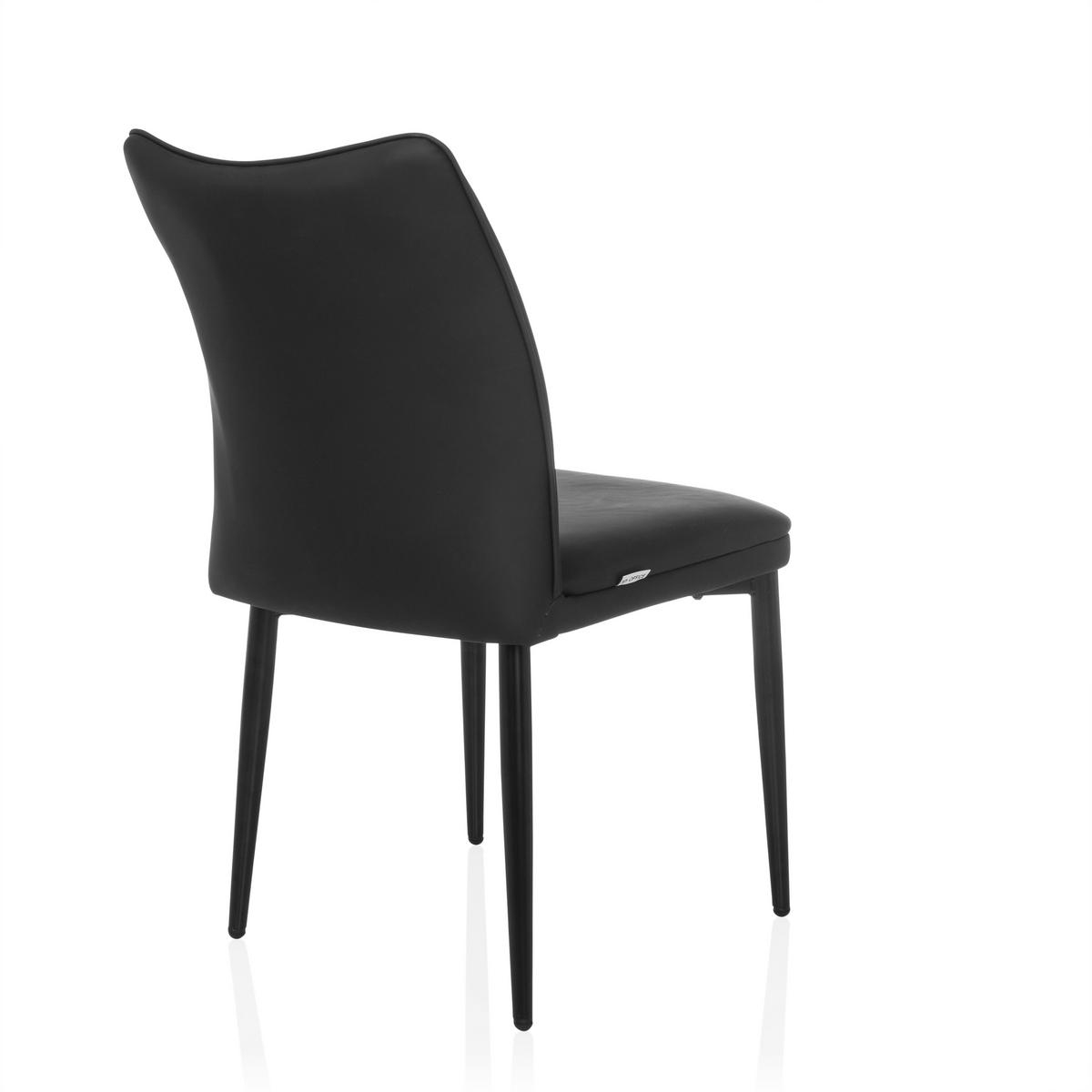 Stol Viseto, Črna - črna, Moderno, kovina/tekstil (47/87/61cm) - MID.YOU