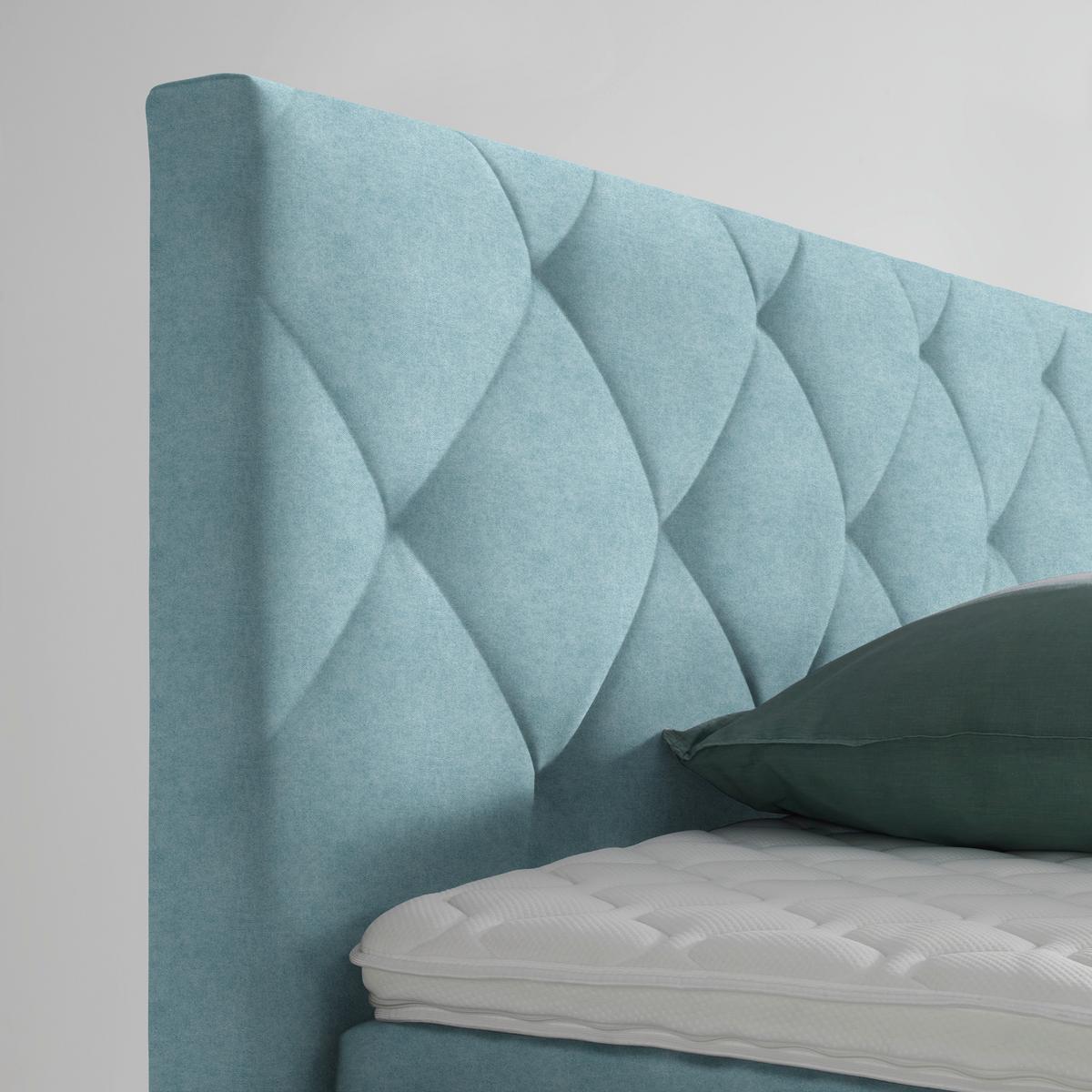 Boxspringbett Adele Blau ca. 180x200cm - Blau, KONVENTIONELL, Holz/Holzwerkstoff (180/200cm) - Mömax