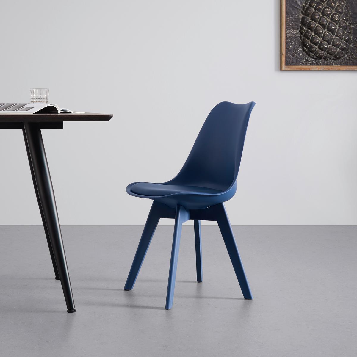 KRZESŁO MIA - niebieski, Modern, tworzywo sztuczne/tkanina (50/84/54cm) - Bessagi Home