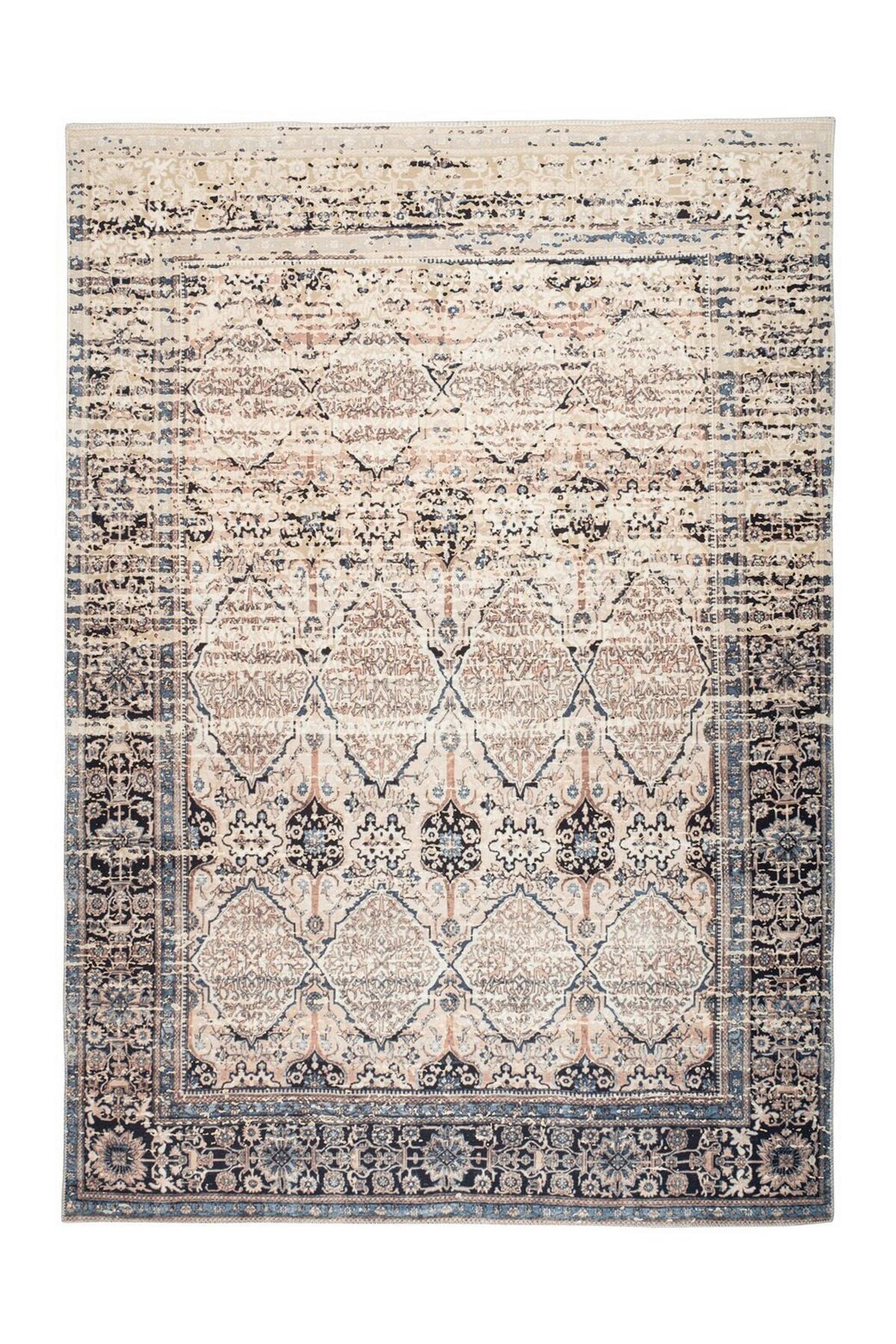 FLACHWEBETEPPICH Galaxy 1400 Beige / Blau - Blau/Beige, Basics, Textil (200/290cm) - Kayoom