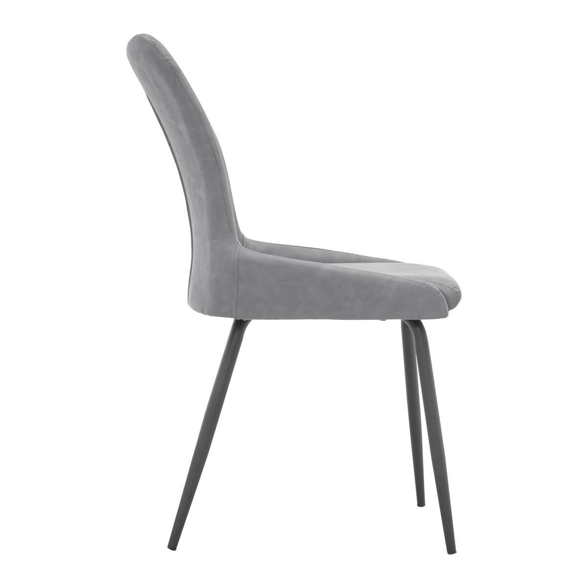 KRZESŁO PIPPO - czarny/szary, Modern, metal/tkanina (60/86/45cm) - Bessagi Home