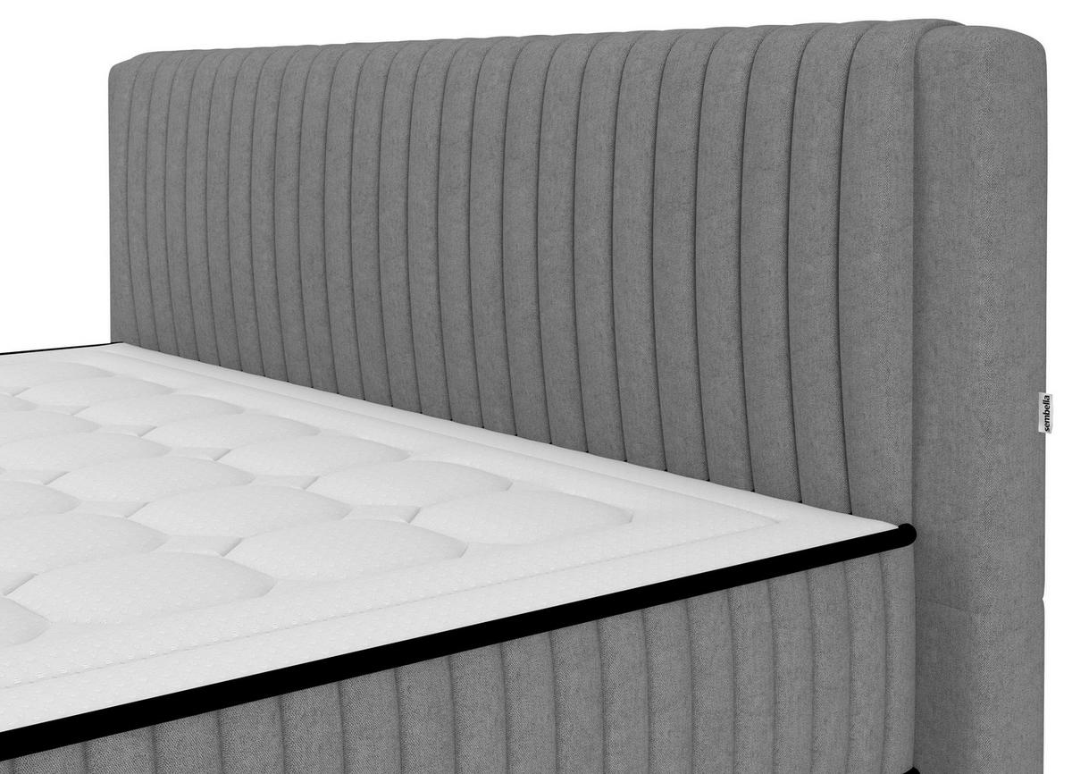 Bett Elena Graphitfarben ca. 200x200cm - Graphitfarben, KONVENTIONELL, Holz/Holzwerkstoff (200/200cm) - Sembella