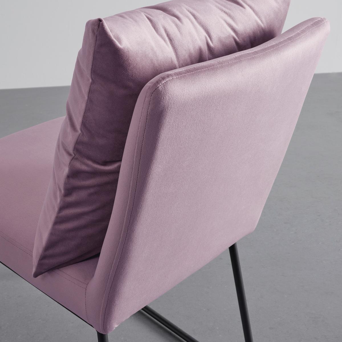KRZESŁO BONO - różowy/czarny, Modern, metal/drewno (44/90/58cm) - Bessagi Home