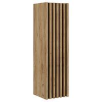 Dulap mediu Line - auriu/culoare lemn stejar, Modern, material pe bază de lemn (35/125/36cm) - Welnova