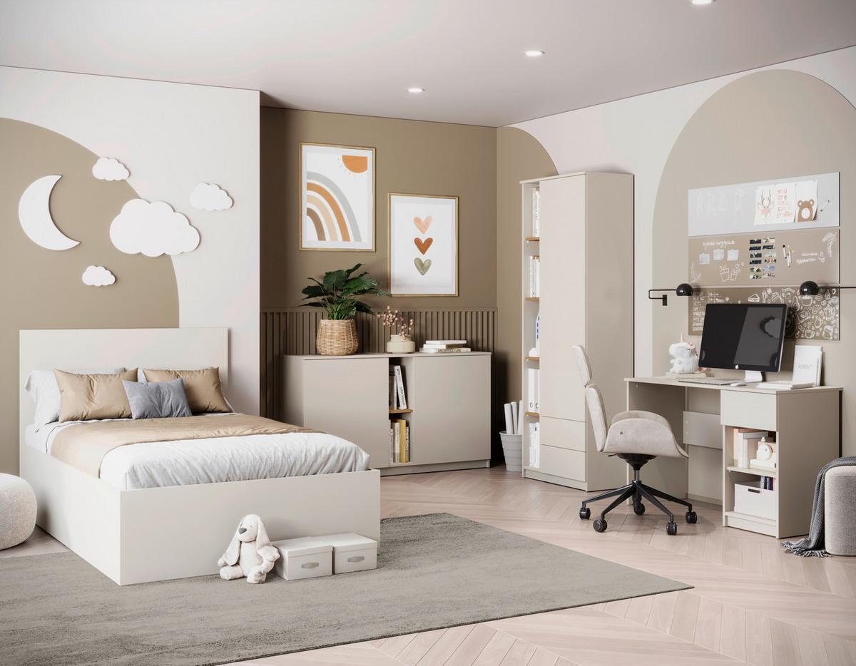 Polica Fano - kašmir/boje hrasta, Moderno, drvni materijal/plastika (40/64,1/40cm) - Modern Living