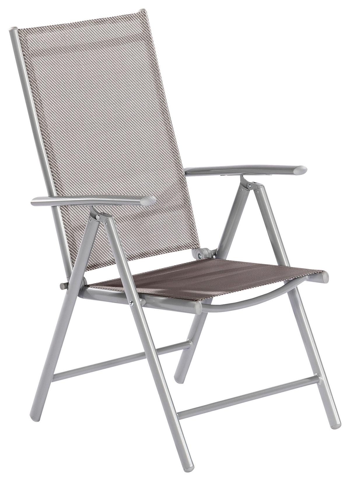 GARTENSET AMALFI - Silberfarben/Braun, MODERN, Textil/Metall - Gardenson