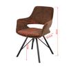 STOL MED ARMSTÖD ADRIANA - grön/brun, Modern, metall/trä (61/85/62,5cm) - Mömax