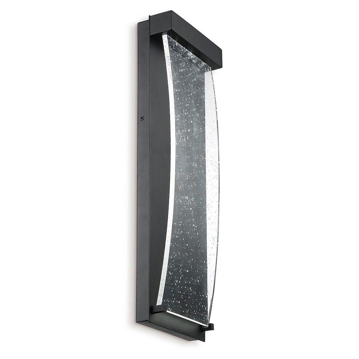 Kültéri Falilámpa Qn-Kabo-M-Bk - fekete, Konventionell, üveg/fém (50,9/17,3/6,7cm) - Elstead Lighting