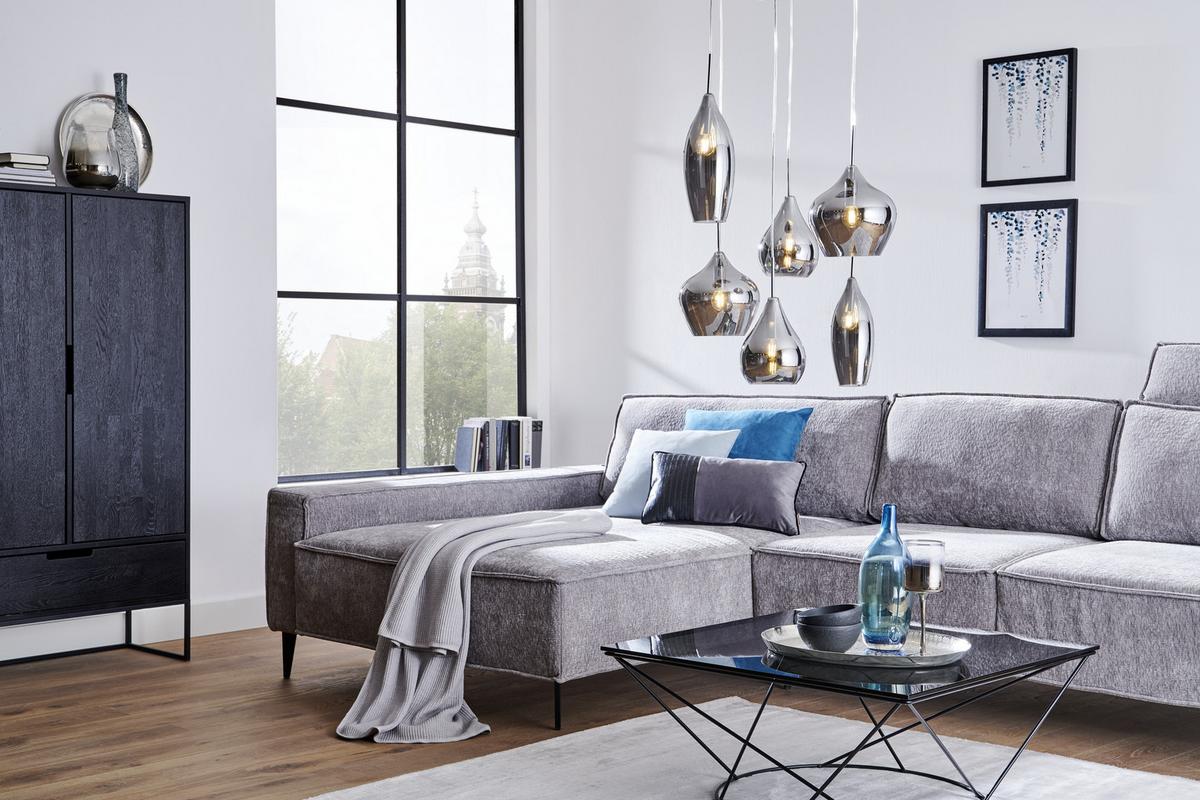 LAMPA WISZĄCA TRONDHEIM - szary, Trend, metal/szkło (60/30-135cm) - Dieter Knoll