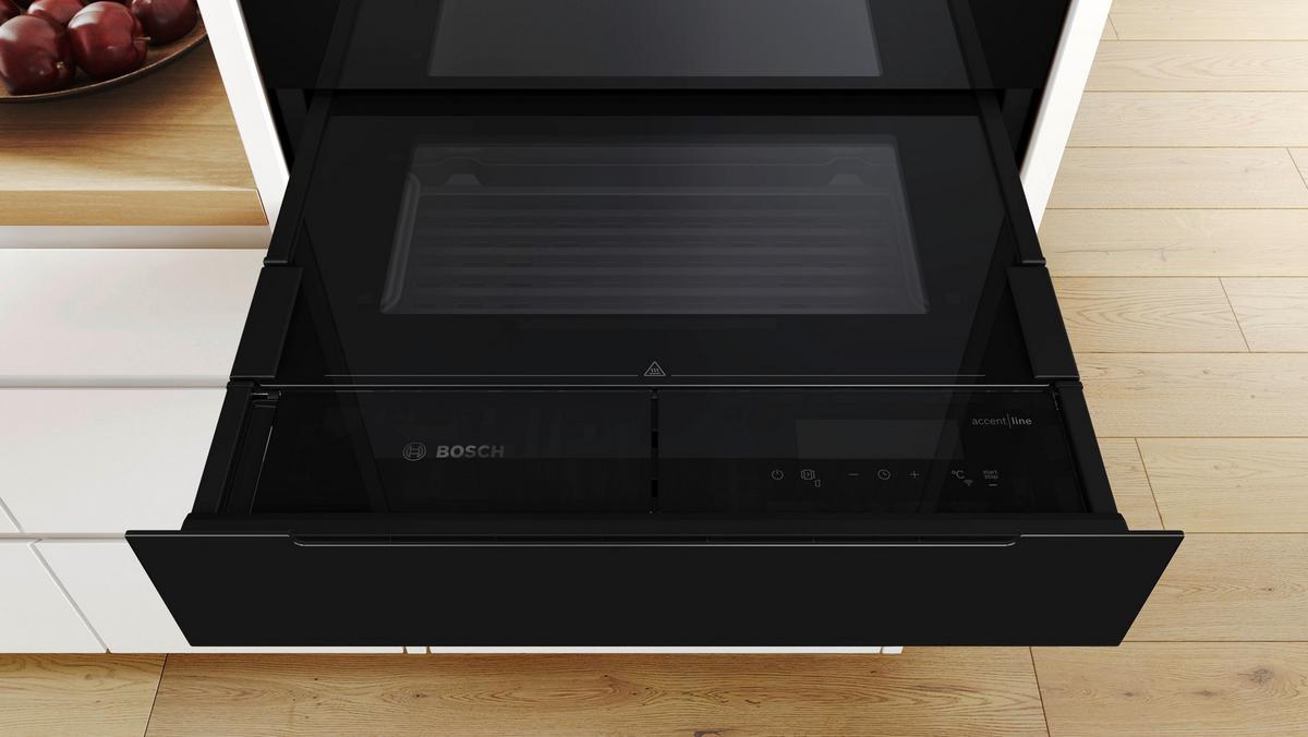 Dampfschublade Schwarz - Schwarz, Metall (59,4/14,1/51,8cm) - Bosch