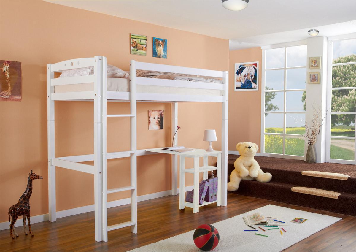 Pograd Tolly R, 90x200, Bukev, Masivno, Bela - bela, Basics, les (90/200cm) - MID.YOU