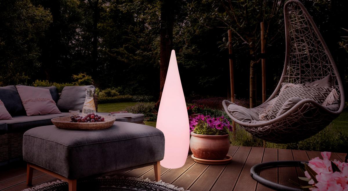 LED-Außenleuchte Vascon Opal/Weiß max. 5 Watt - Opal/Weiß, MODERN, Kunststoff (36/120cm)