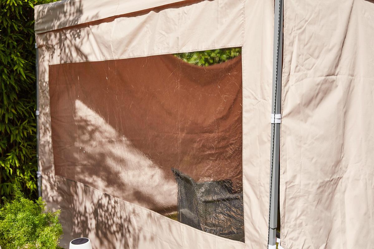 Pavillon L30551 450x300 cm Seitenteilen + UV-beständig - Taupe, KONVENTIONELL, Textil (450/330/300cm) - Siena Garden