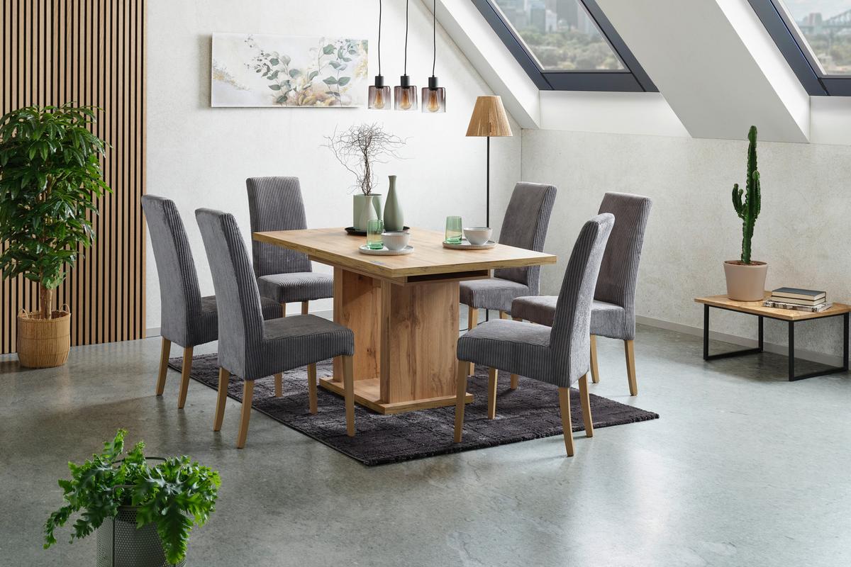 Raztegljiva Miza Patrik, Barva Hrasta, 150-190x90 - barve hrasta, Konvencionalno, leseni material (150 (190)/76/90cm)