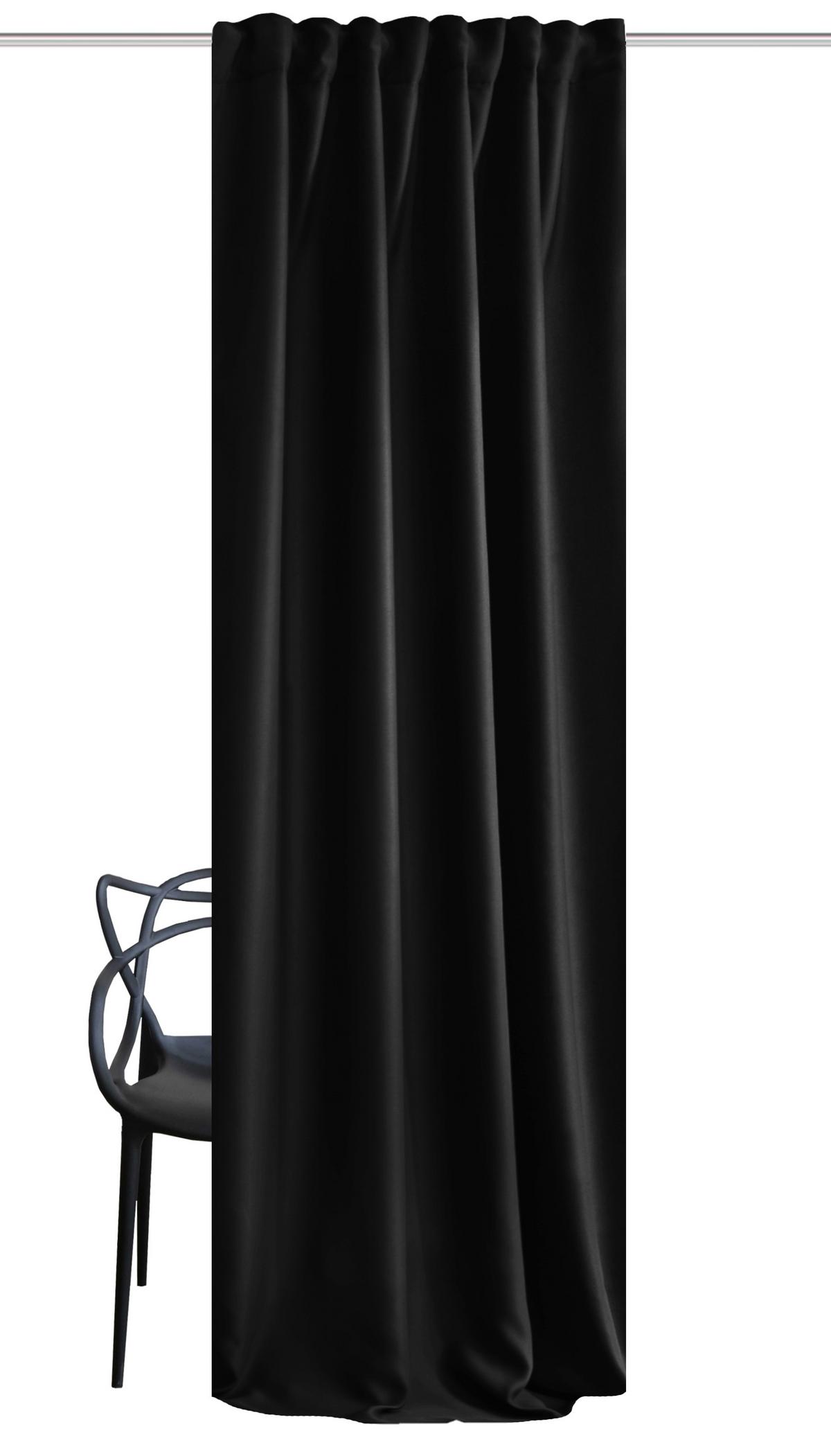 Lärmschutzvorhang Acustico Schwarz ca. 135x245cm - Schwarz, Basics, Textil (135/245cm) - Schmidt W. Gmbh