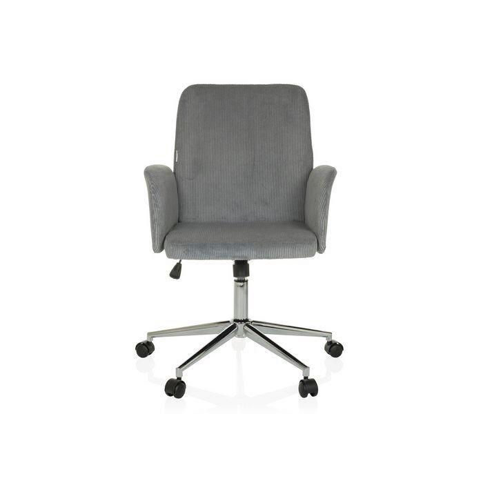 Pisarniški Stol Solao Cord, Siva - srebrne barve/siva, Moderno, kovina/umetna masa (70cm) - MID.YOU