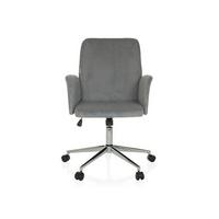 Pisarniški Stol Solao Cord, Siva - srebrne barve/siva, Moderno, kovina/umetna masa (70cm) - MID.YOU