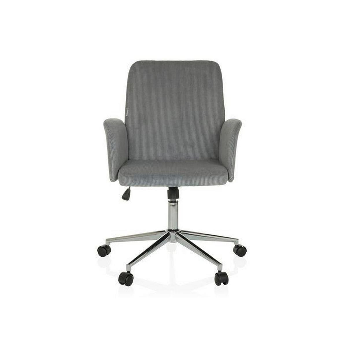 Pisarniški Stol Solao Cord, Siva - srebrne barve/siva, Moderno, kovina/umetna masa (70cm) - MID.YOU