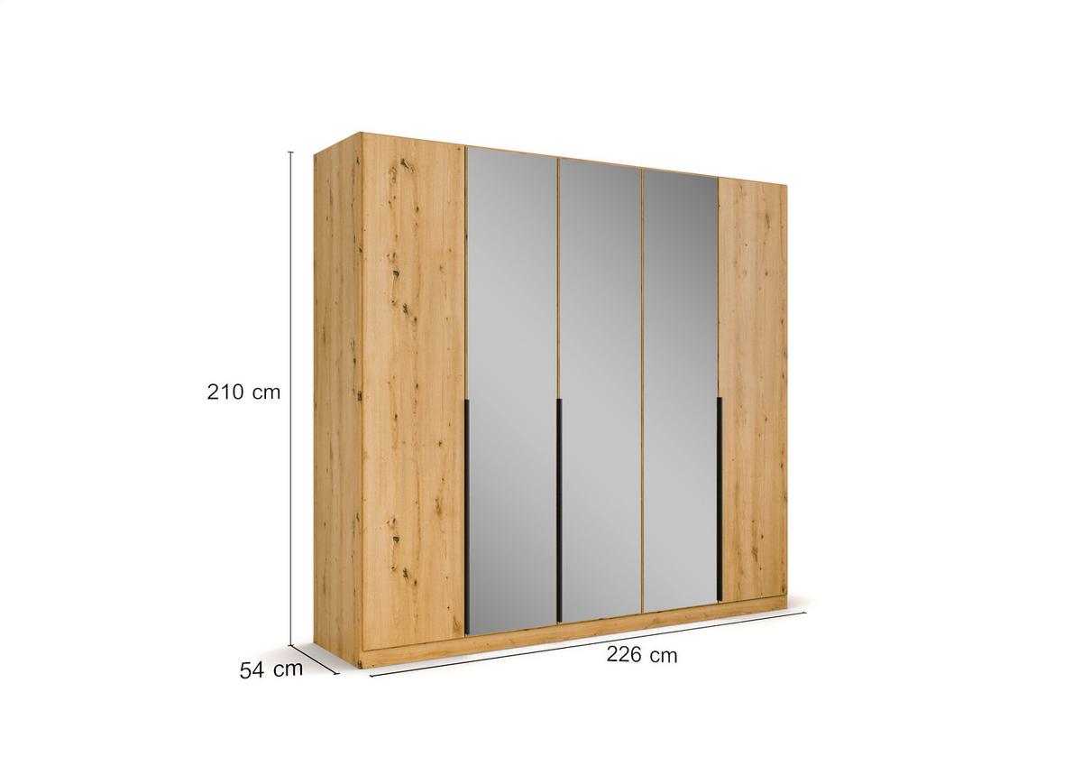 Ormar S Klasičnim Vratima Skyla - hrast Artisan, Moderno, drvni materijal/metal (226/210/54cm) - Modern Living