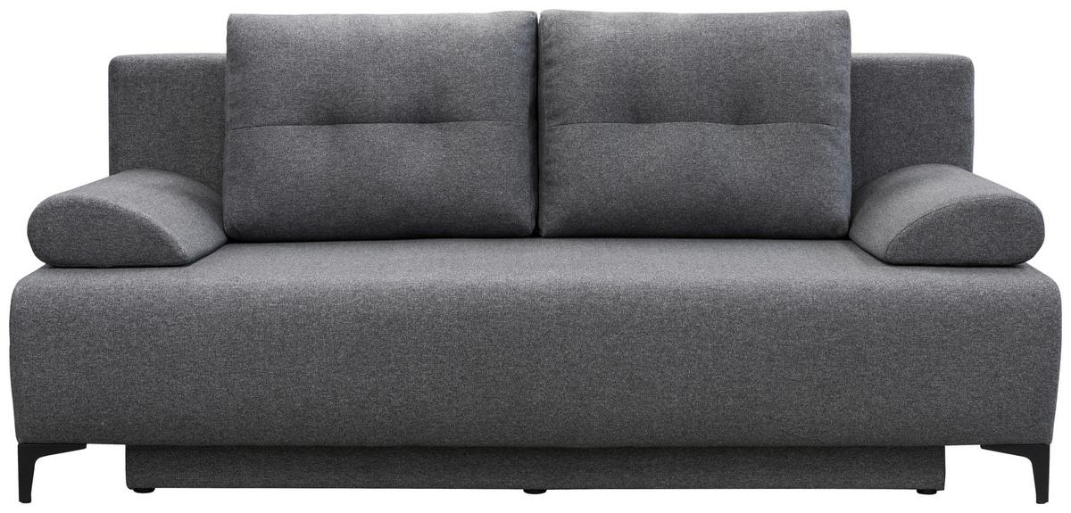 Zofa Boxspring Viera, Temno Siva, Ležišče, Predal - temno siva/črna, Moderno, kovina/tekstil (201/100/105cm) - Mömax