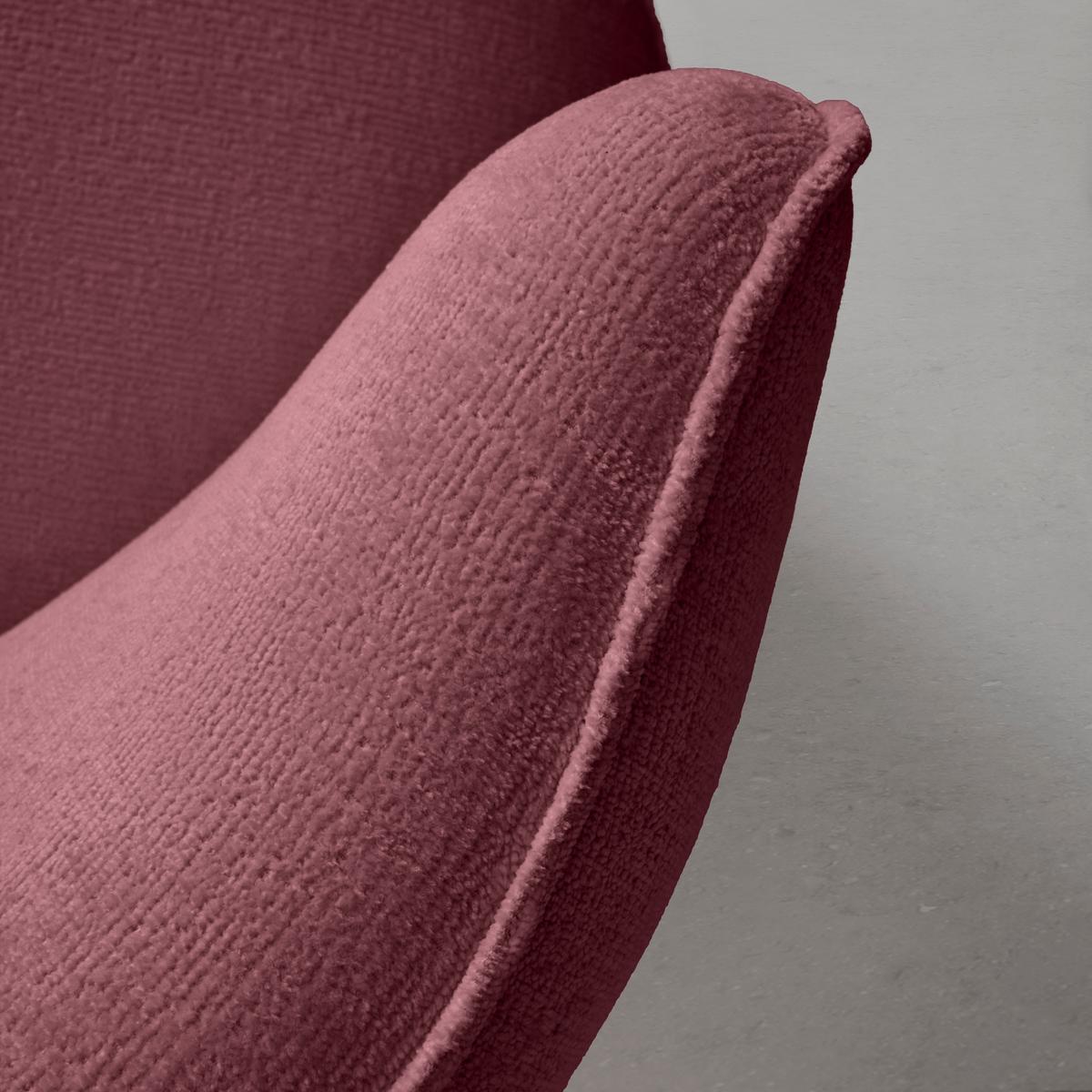 Sessel Jasima Bordeaux/Schwarz drehbar - Bordeaux/Schwarz, MODERN, Textil/Metall (77/81/85cm) - Premium Living