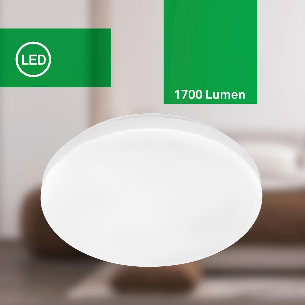 LAMPA SUFITOWA LED 3866016 ELIPSO A - biały, Basics, tworzywo sztuczne (29/6cm)