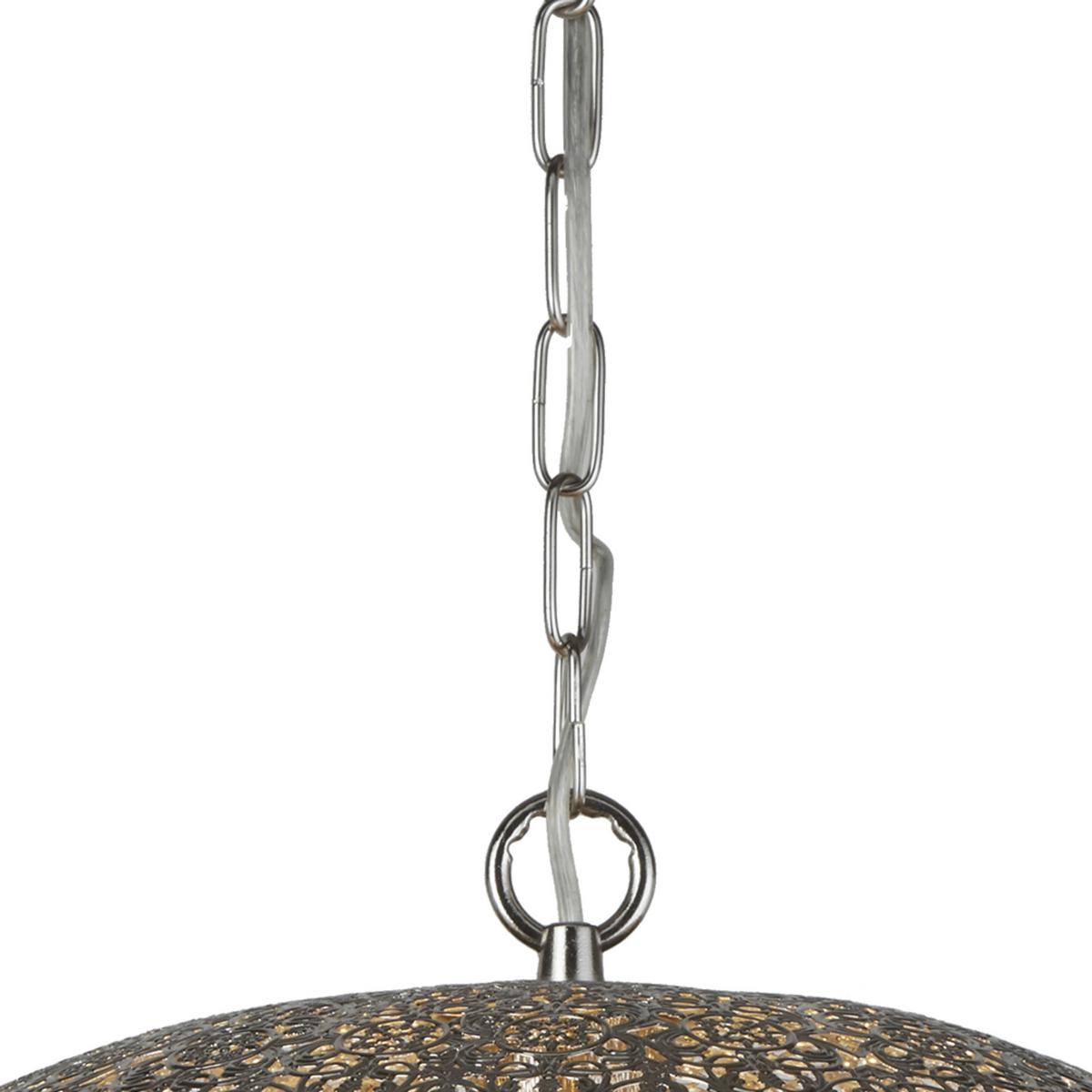 Függőlámpa 2672ss Fretwork - nikkelszínű, Design, fém (39/80cm)