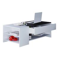 Couchtisch Tindus ca. 100x50x35 cm Schwarz/Weiß - Schwarz/Weiß, Basics, Holzwerkstoff (100/50/35cm) - MID.YOU