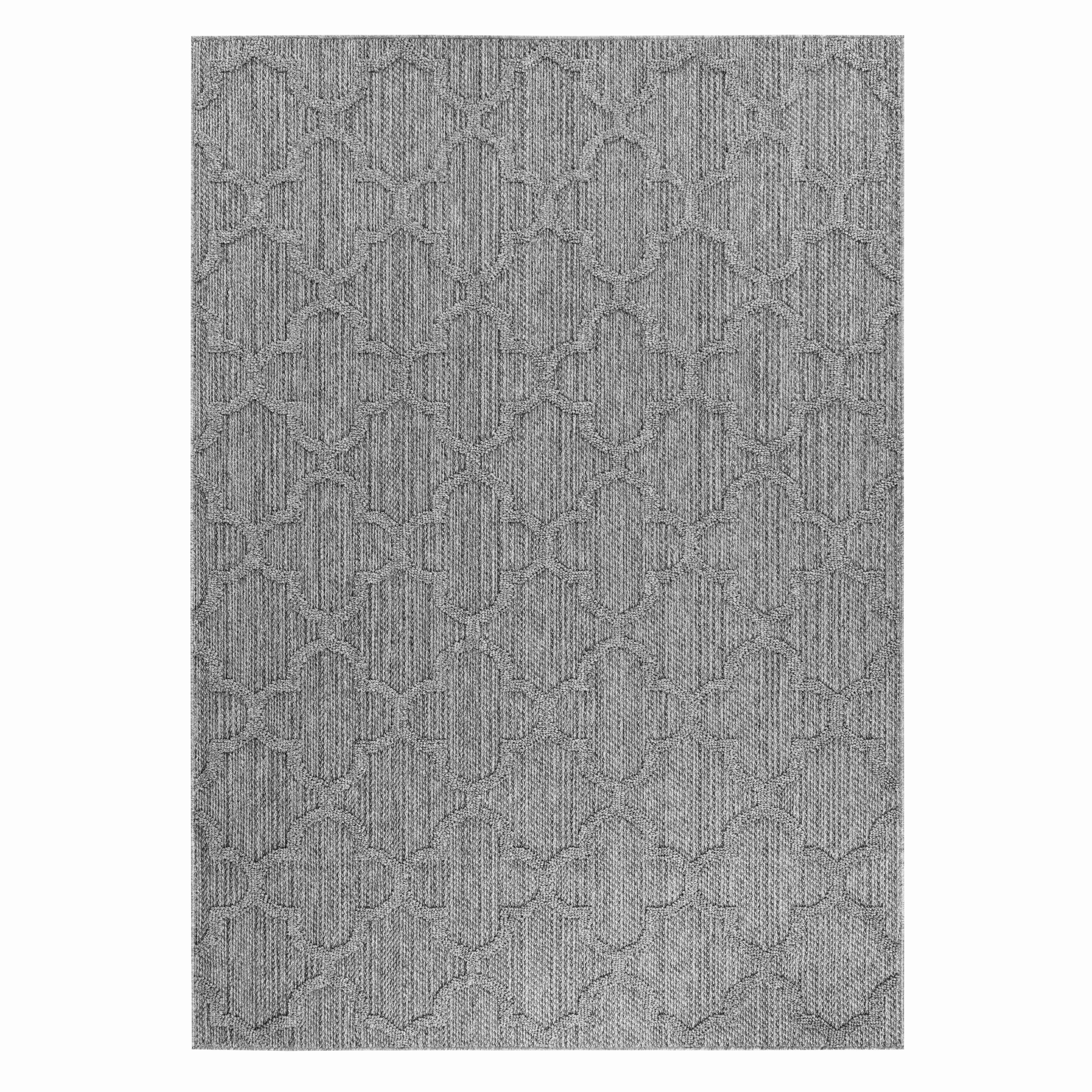 Outdoorteppich Patara Grau ca. 80x150cm - Grau, Design, Textil (80/150cm) - Novel