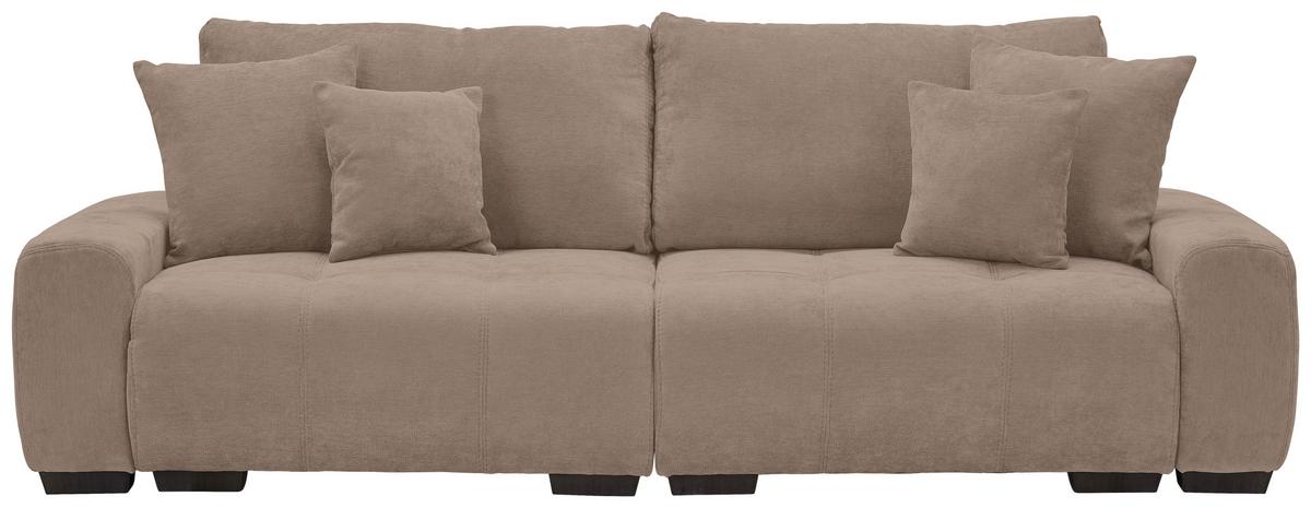 Mega Sofa Toledo - tamno smeđa/taupe, Konvencionalno, tekstil/plastika (250/100/90cm) - Best Price