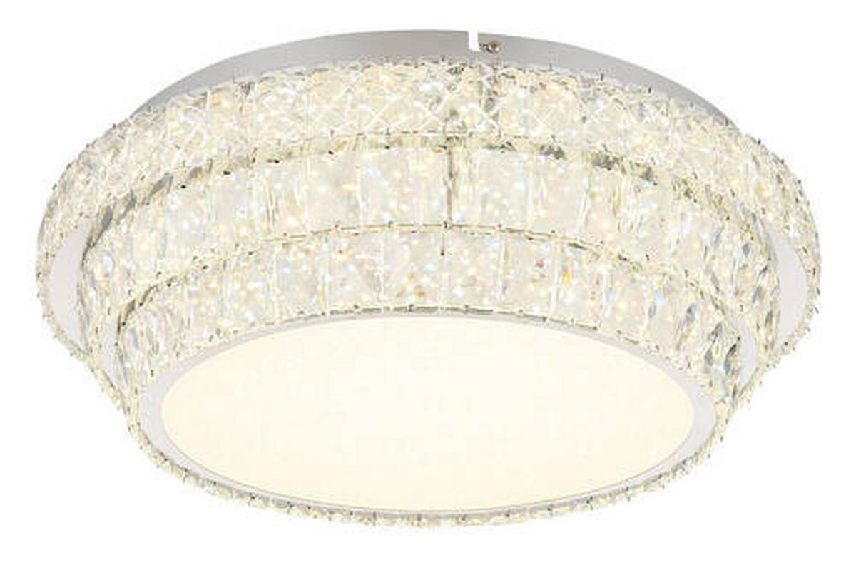 LED-DECKENLEUCHTE 68157-48 - Klar/Chromfarben, Lifestyle, Kunststoff/Metall (50/15,5cm) - Globo