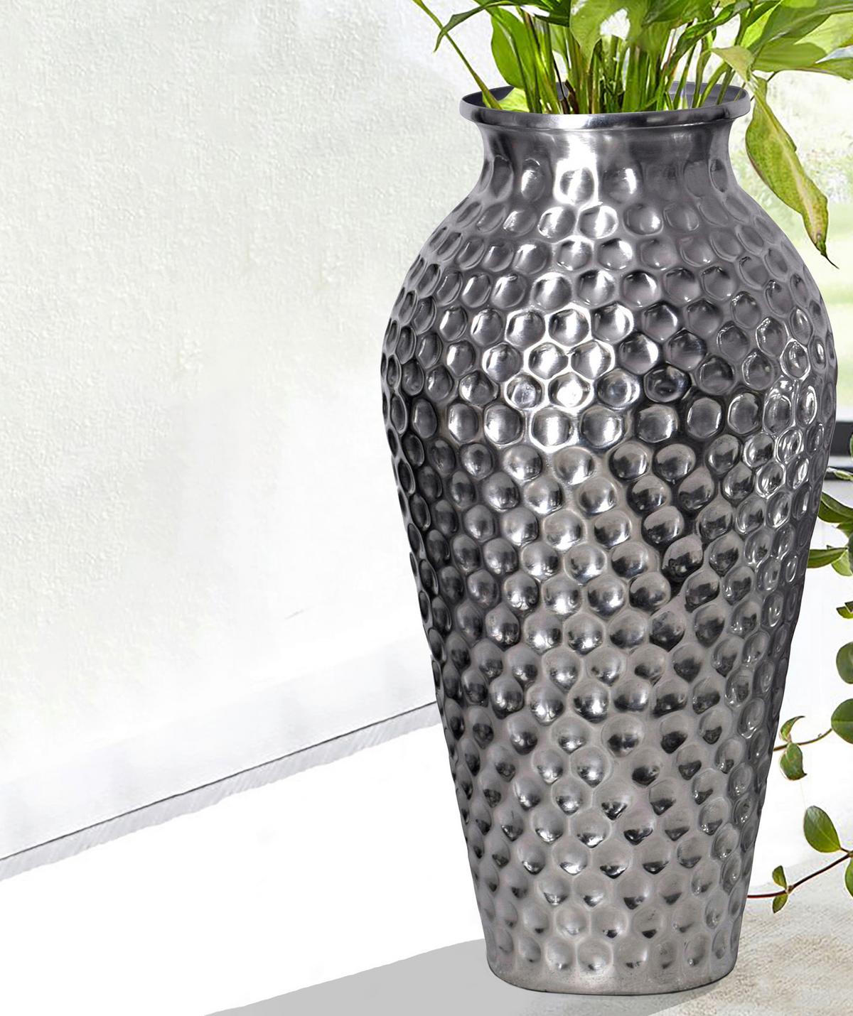 DEKOVASE DEKOVASE 2ER SET SILBER - Silberfarben, Design, Metall (26/51/26cm) - Livetastic