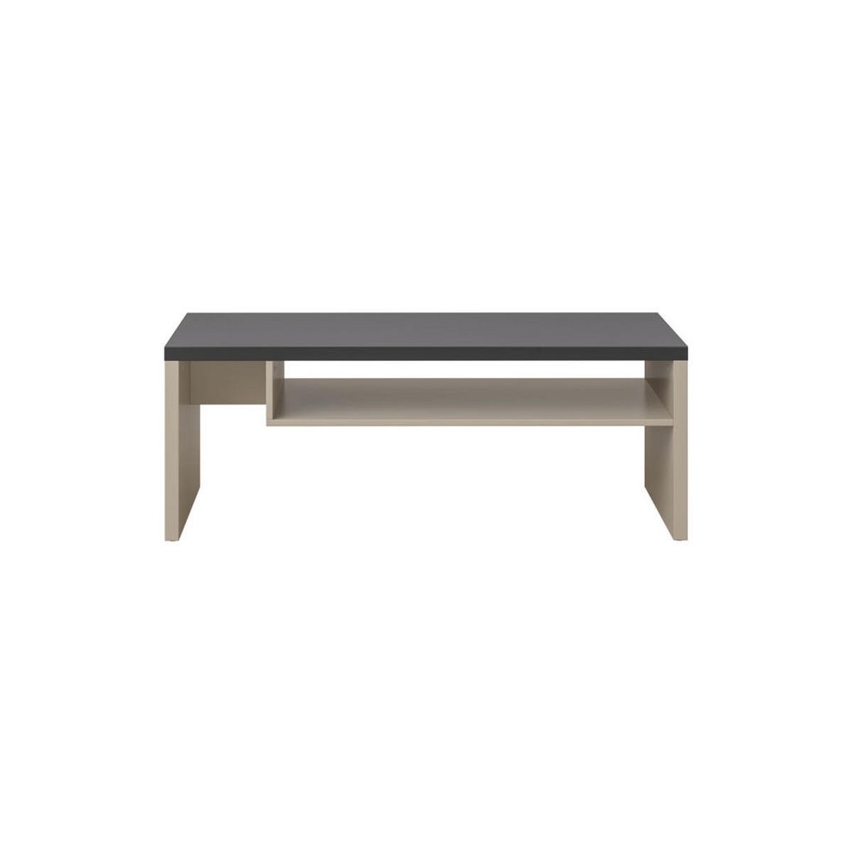 Dohányzóasztal Cross - bézs/fekete, Modern, műanyag/faalapú anyag (60/45/120cm)