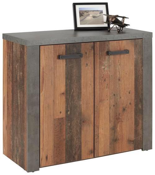 commode in Dunkelbraun - Dunkelgrau/Dunkelbraun, Konventionell, Holzwerkstoff/Kunststoff (96/83/41cm) - Mömax
