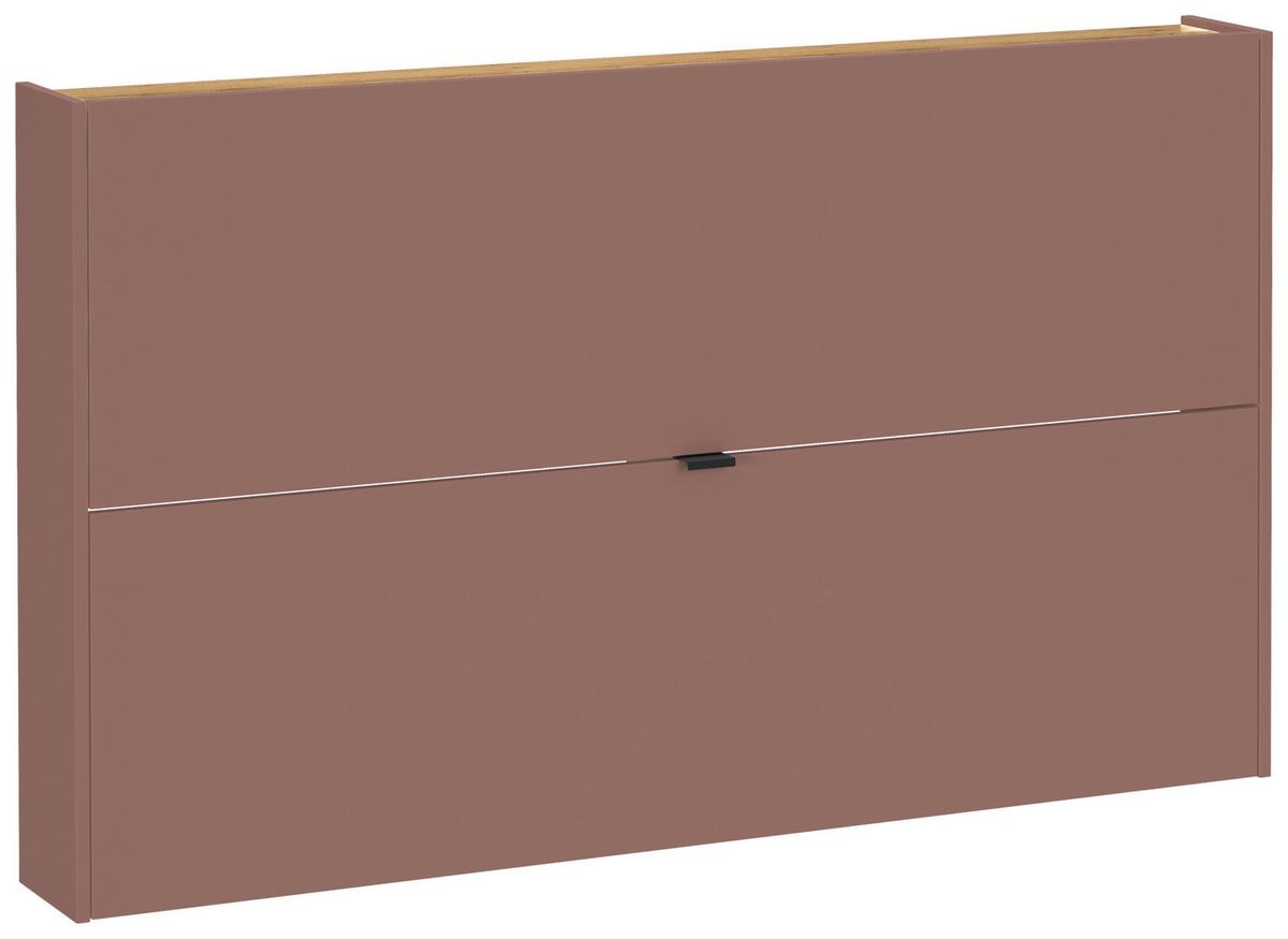 Hängeschuhschrank Ameca Braun/Eichefarben - Eichefarben/Schwarz, MODERN, Holzwerkstoff/Metall (140/83/18cm) - Premium Living