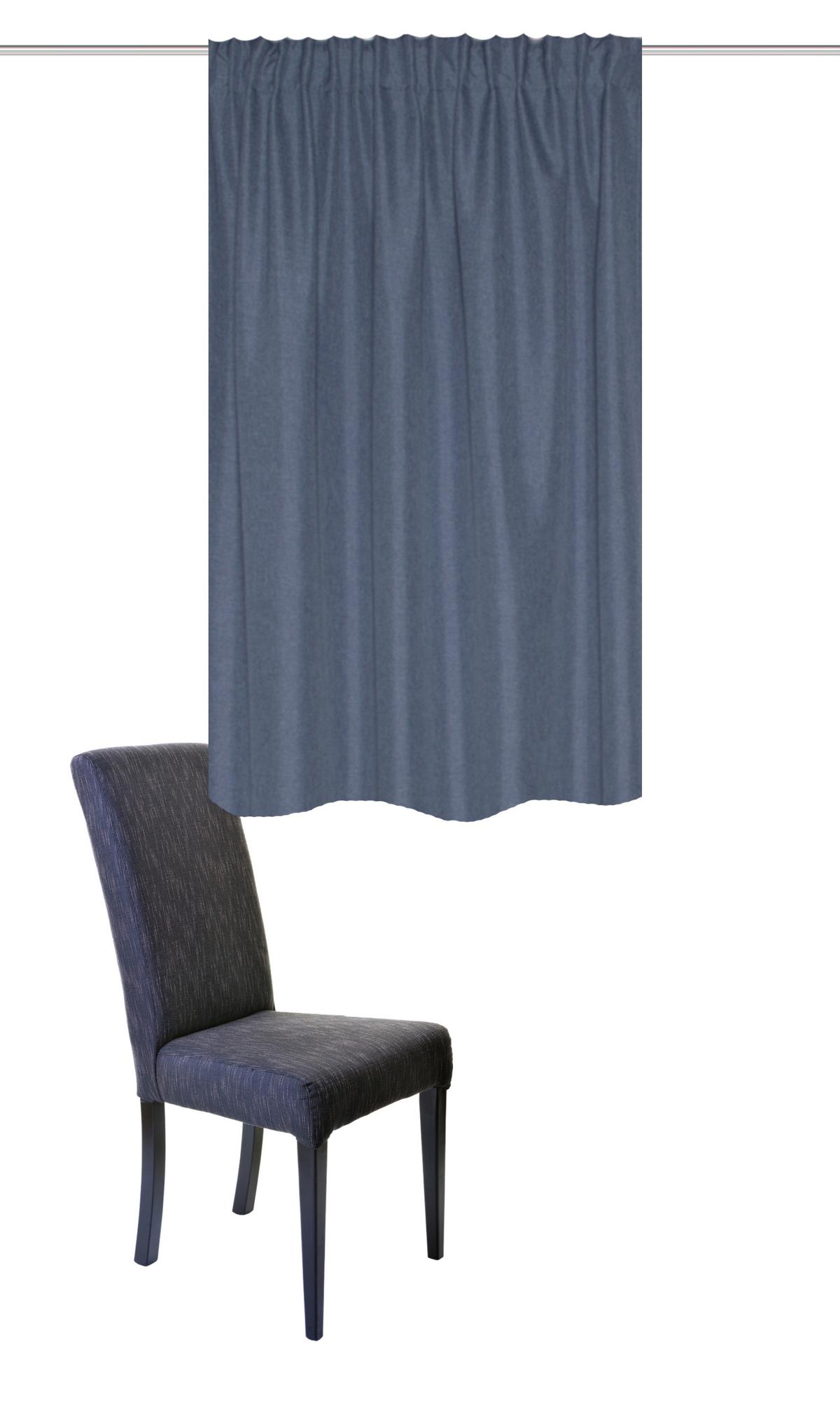 Wärmeschutzvorhang Eskimo Blau ca. 135x145cm - Blau, Basics, Textil (135/145cm)