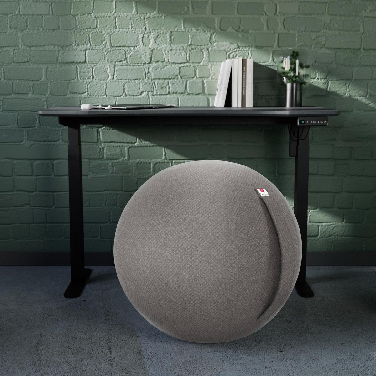 PIŁKA DO SIEDZENIA SCOOBY - jasnoszary, Design, tkanina (60/60/60cm) - Stylife